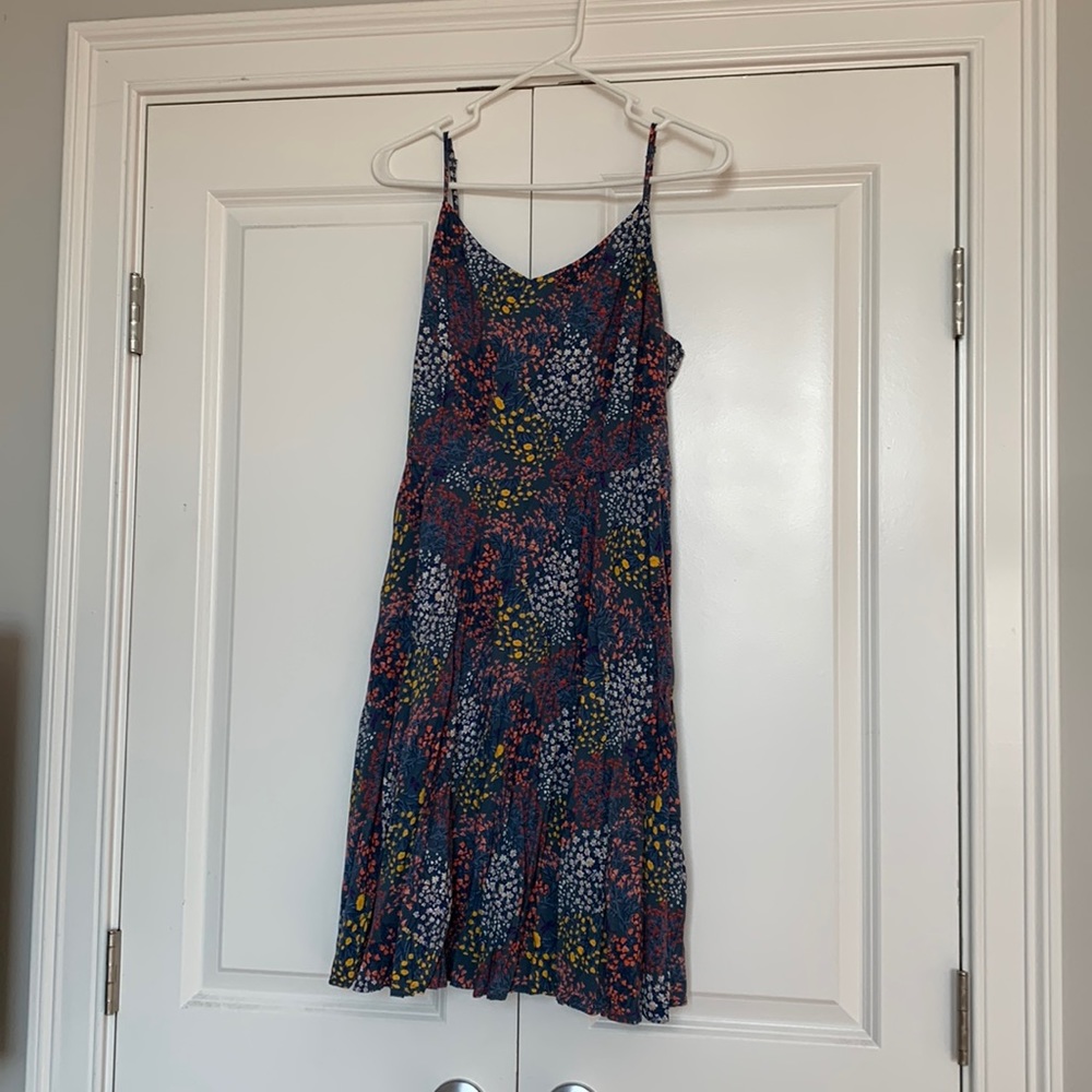 Multi-Color Floral Old Navy Spaghetti Strap Dress
